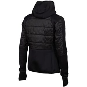 Arena Unisex Team Hooded F/Z Half-quilted Jacket, Black, X-Small