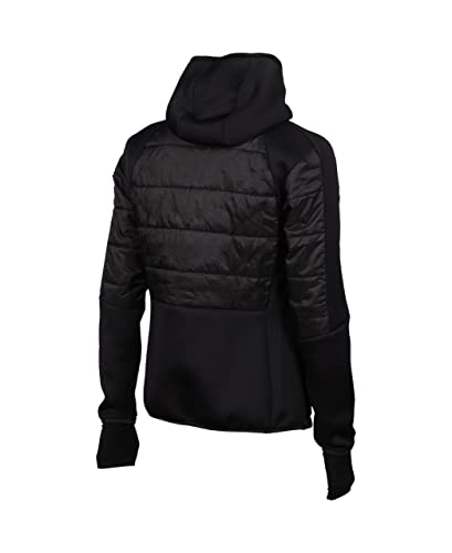 Arena Unisex Team Hooded F/Z Half-quilted Jacket, Black, X-Small