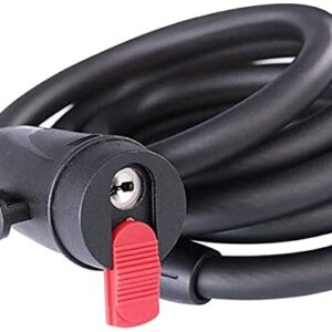 VIGAT Bicycle Lock, 120/180Cm, with Key Cable Lock, Suitable for Bicycle Tricycle Scooter Lock, Anti-Theft Mountain Bike Lock(Size:120cm)