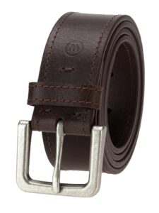 wrangler men’s leather country casual every day dress belt for jeans, khakis brown 36