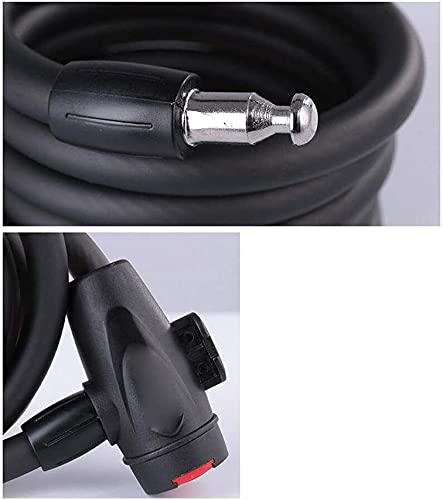 VIGAT Bicycle Lock, 120/180Cm, with Key Cable Lock, Suitable for Bicycle Tricycle Scooter Lock, Anti-Theft Mountain Bike Lock(Size:120cm)