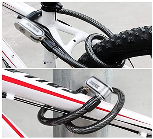 VIGAT Steel Cable Lock Bicycle Lock Anti-Theft Lock, Alloy Steel Lock, 80Cm Long, Suitable for Mountain Bikes, Motorcycles, Electric Cars, Gates