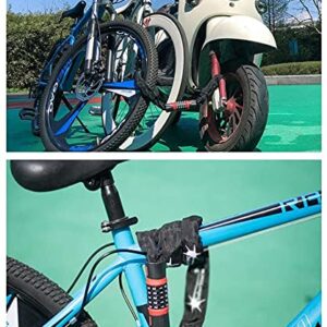 VIGAT Bicycle Lock, Safe Anti-Theft Bicycle Password Chain Lock-No Key Needed, Suitable for Bicycle, Motorcycle, Electric Car, Gate Lock(Size:60cm)