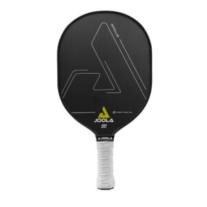 joola radius pro pickleball paddle with textured carbon grip surface - creates more spin and maximum control - largest sweetspot - 14mm pickleball racket with response polypropylene honeycomb core