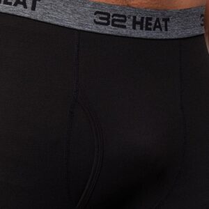 32° Degrees Men's Lightweight Baselayer Legging | Form Fitting | 4-Way Stretch | Thermal, Black, Medium