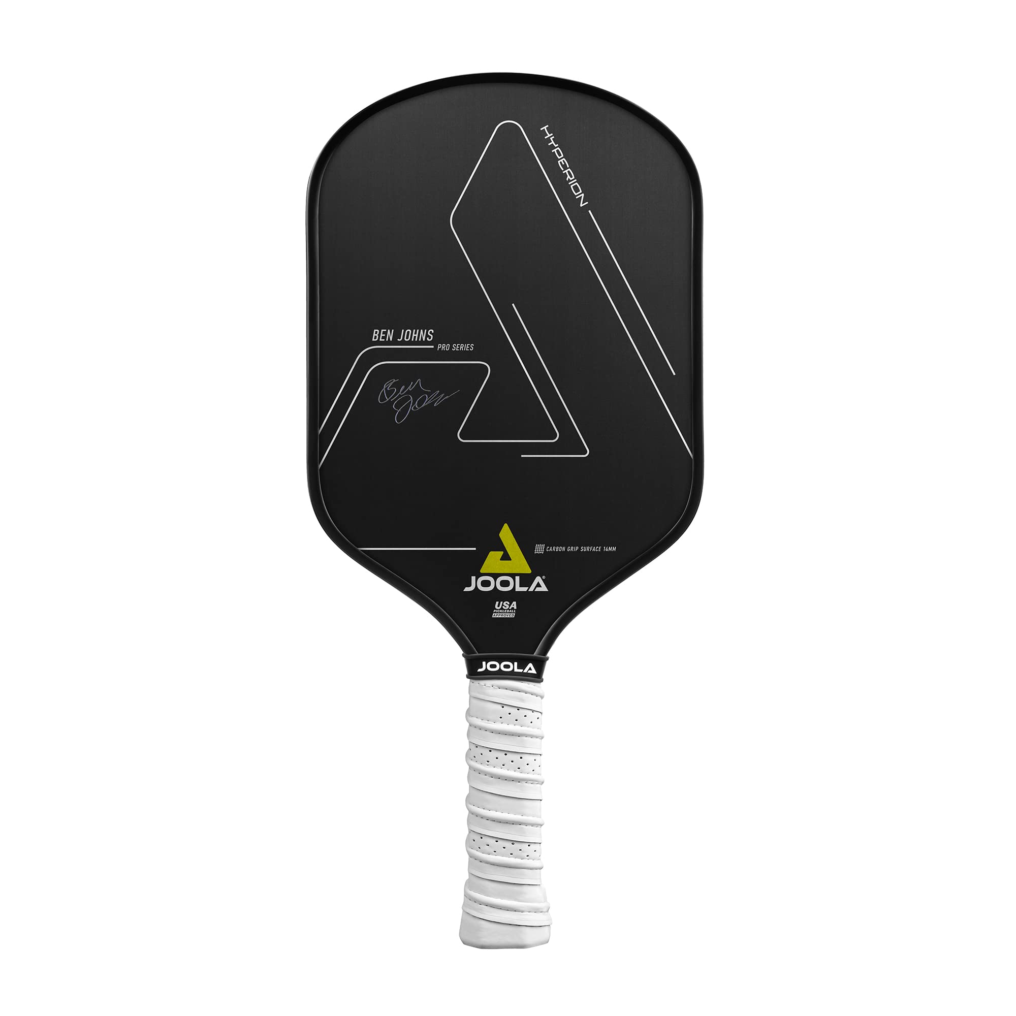 JOOLA Ben Johns Hyperion CGS 14mm Pickleball Paddle - Textured Carbon Grip Surface Technology for Spin & Control with Added Power - Polypropylene Honeycomb Core Pickleball Racket