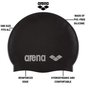 Arena HD Unisex Elastic Silicone Swim Cap for Adults, Training Water Sports Fitness Swimming Gear, Chlorine Protection Pool Hat, Ice Cream, One Size