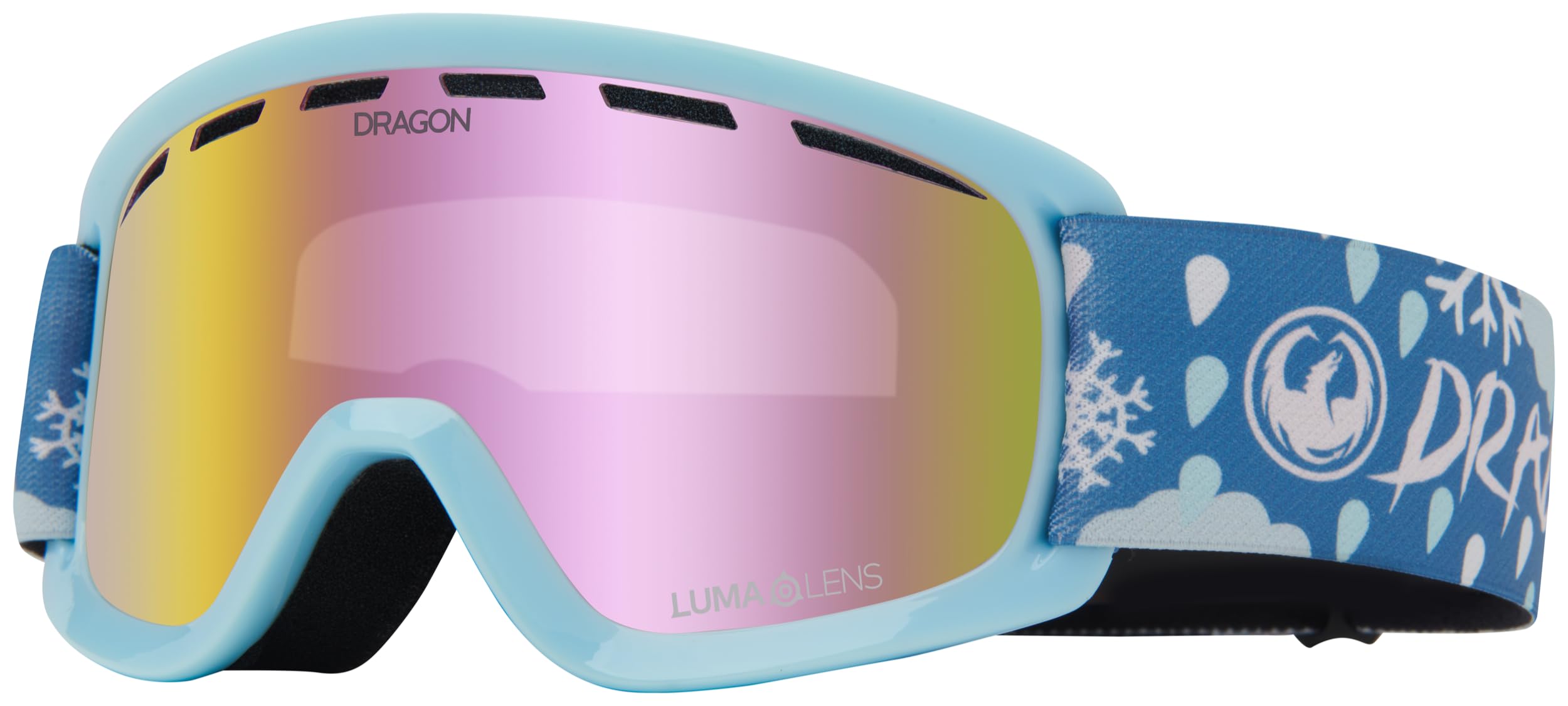 Dragon Kids Lil D Snow Sport Goggle - Snow Dance Frame | LL Pink Ion Lens