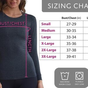 Sexy Basics Womens Ultra Soft Midweight Baselayer Top | All Season Thermal Scoop Neck Long Sleeve Shirt | Multi Packs