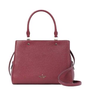 Kate Spade New York Kate Spade Leila Medium Triple Compartment Satchel Crossbody Bag Purse Handbag (Cherrywood)