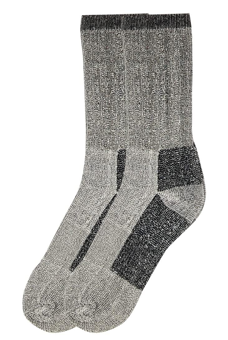 Different Touch 60 Pairs Men Wholesale Bulk Lots Wool Thermal Winter Socks, Warm Cold Resistant (Grey)