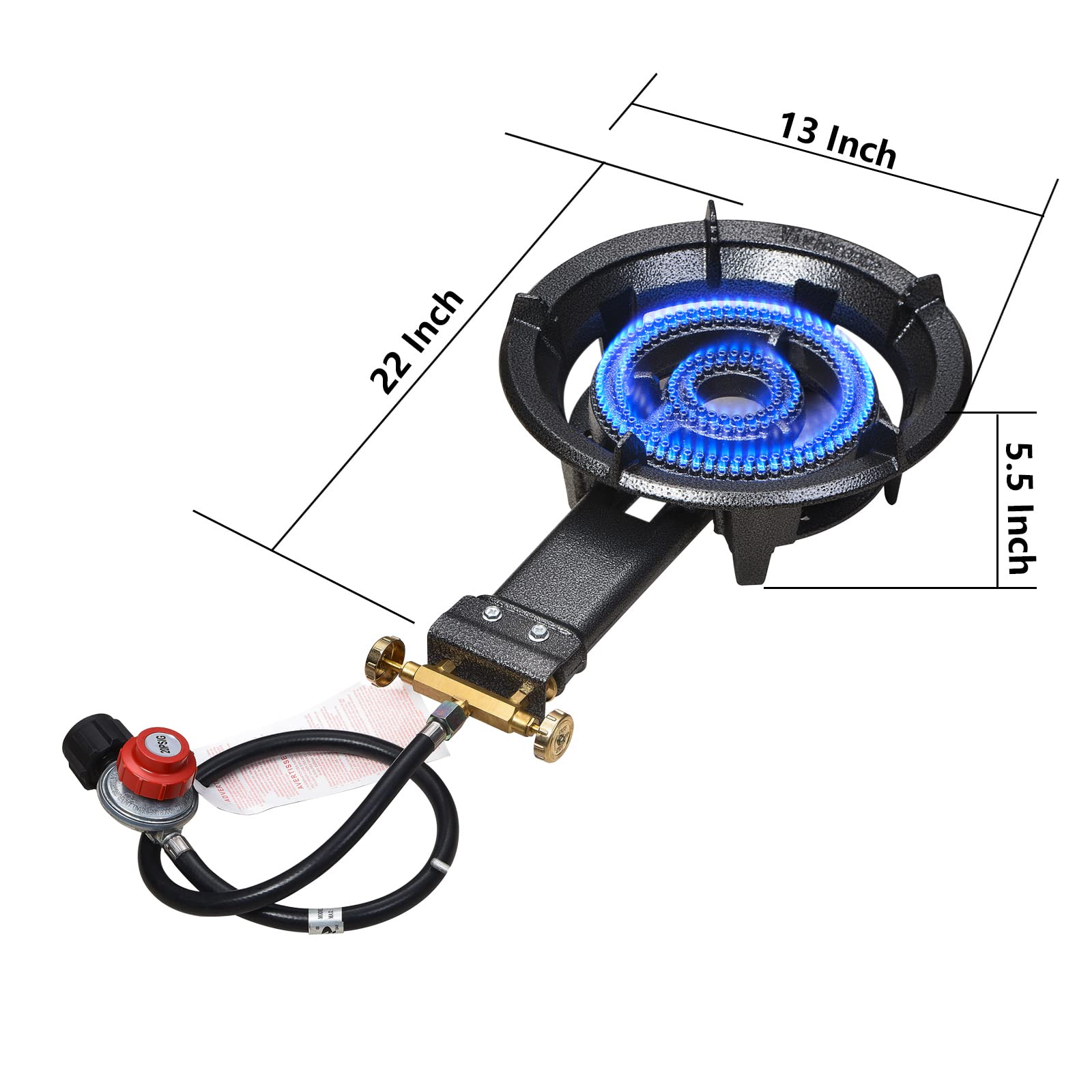 Vivicreate Camping Stove, Outdoor Propane Gas Stove, 0-20 PSIG adjustable high pressure stove