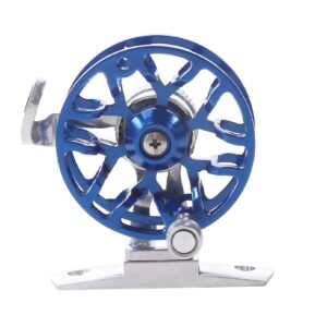 QXPDD Portable Fishing Reels Spinning, Ice Fishing Reel Fishing Tackle for Ice Fishing Fishing Enthusiast Boat Fishing Fishermen,Blue