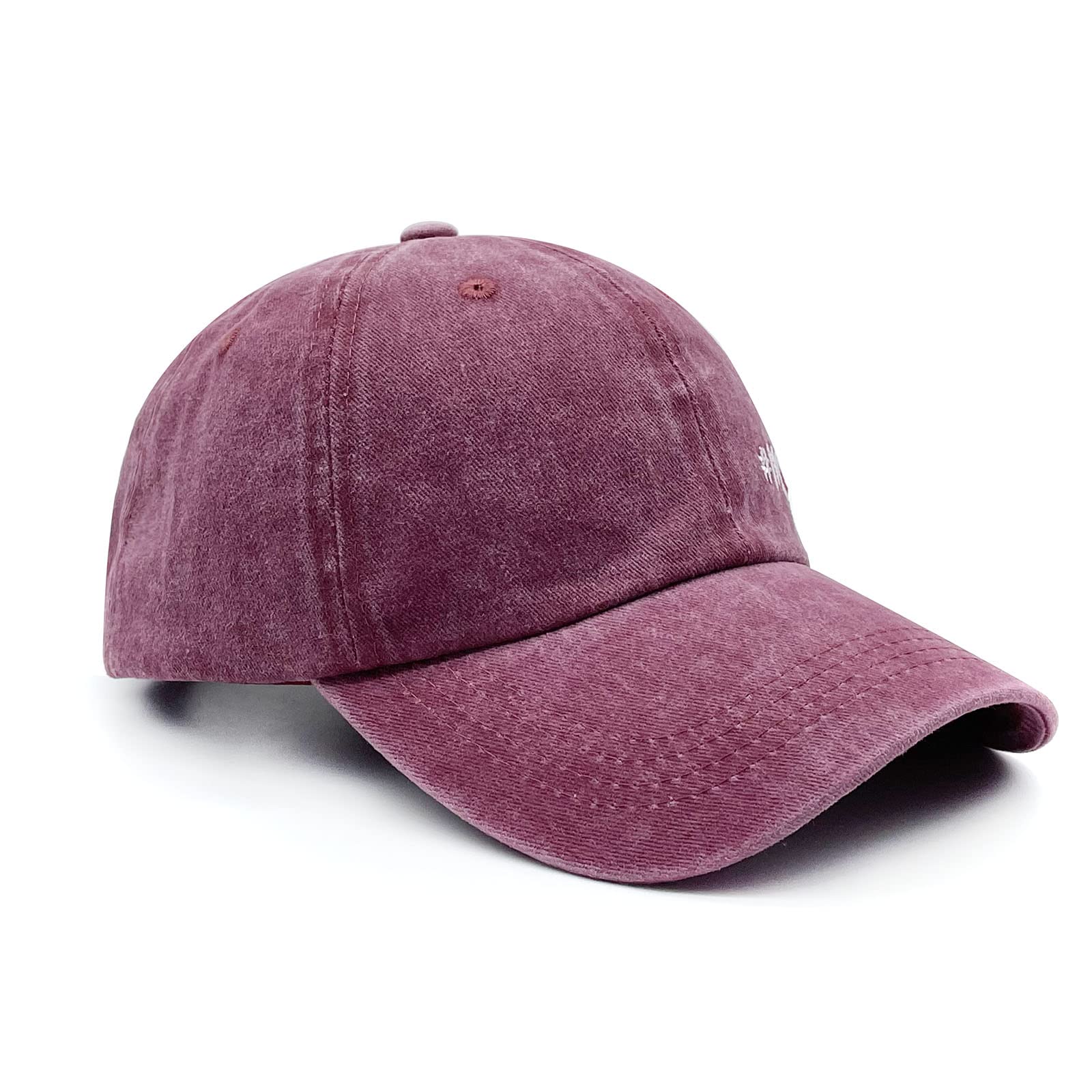 Waldeal Mom Life Hat for Women, Washed Distressed Mama Baseball Cap, Gift for Momma, Mom to Be Burgundy