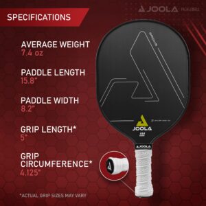 JOOLA Radius Pro Pickleball Paddle with Textured Carbon Grip Surface - Creates More Spin and Maximum Control - Largest Sweetspot - 14mm Pickleball Racket with Response Polypropylene Honeycomb Core