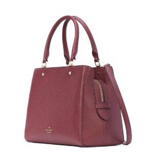 Kate Spade New York Kate Spade Leila Medium Triple Compartment Satchel Crossbody Bag Purse Handbag (Cherrywood)