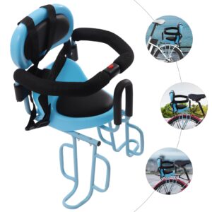 RibasuBB Rear Mounted Kids Bike Seat Attachment for Adult with Cushion,Rear Child Suitable Aged 6 Months to Years,Blue 34.00cm*14.00cm*28.00cm