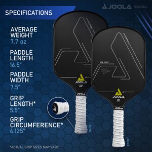 JOOLA Ben Johns Hyperion CGS 14mm Pickleball Paddle - Textured Carbon Grip Surface Technology for Spin & Control with Added Power - Polypropylene Honeycomb Core Pickleball Racket