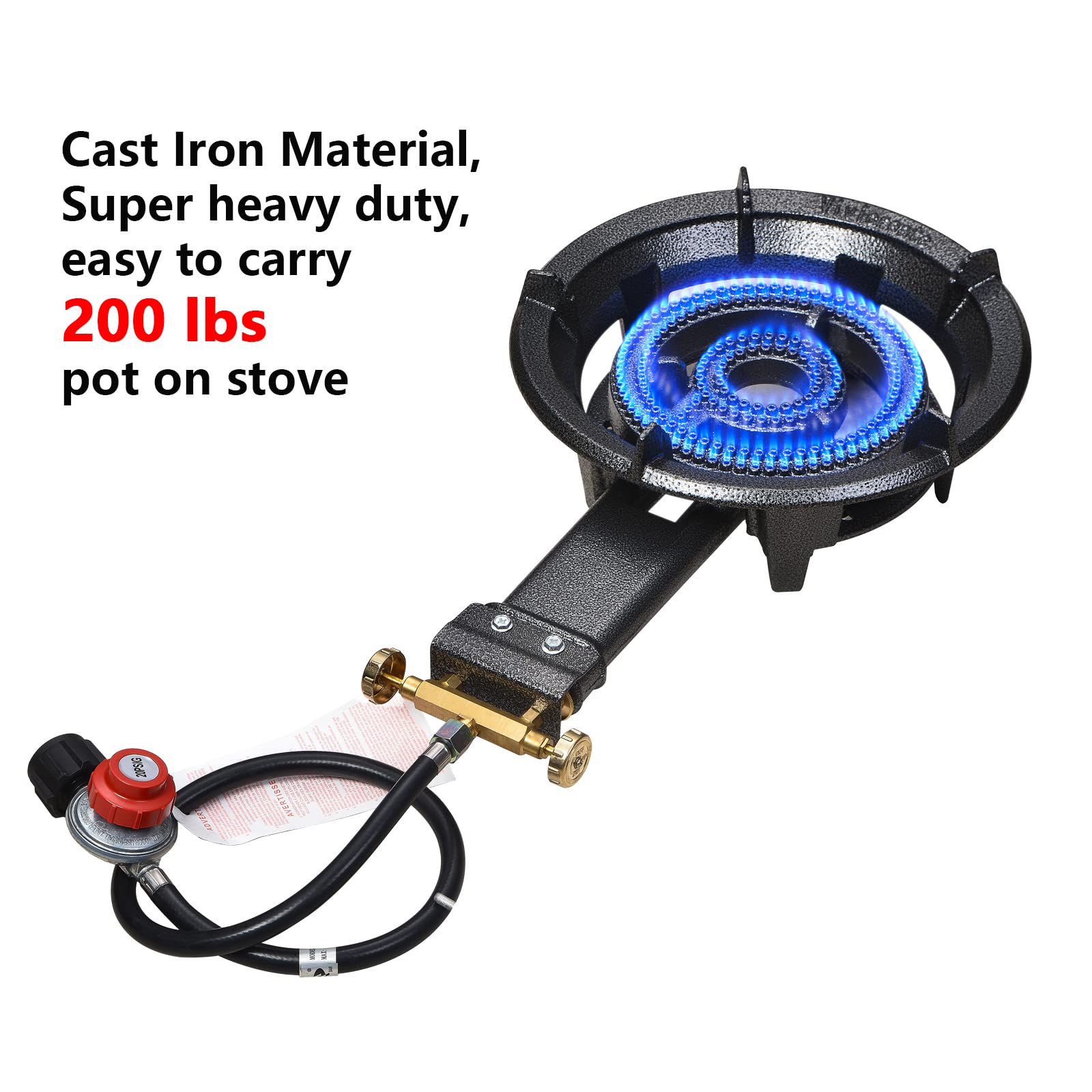 Vivicreate Camping Stove, Outdoor Propane Gas Stove, 0-20 PSIG adjustable high pressure stove