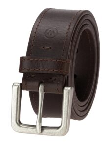 wrangler men’s leather country casual every day dress belt for jeans, khakis brown 34