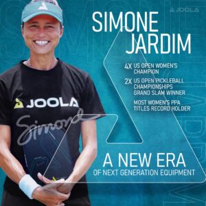 JOOLA Simone Jardim Hyperion CFS Swift Pickleball Paddle - USAPA Approved for Tournament Play - 16mm Carbon Fiber Pickle Ball Racket - Maximum Speed with High Grit & Spin, CFS 16mm Swift