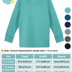 Cooraby 6 Pack Girls Boys Athletic Performance Long Sleeve Shirt Tops Kids Thermal Stretch Undershirt Moisture Wicking Top