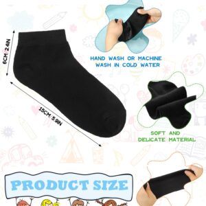 Giegxin 50 Pairs Small Socks Bulk Little Socks Low Cut Ankle small Socks Mini Anklet Socks Soft Cotton Small Socks(Black)