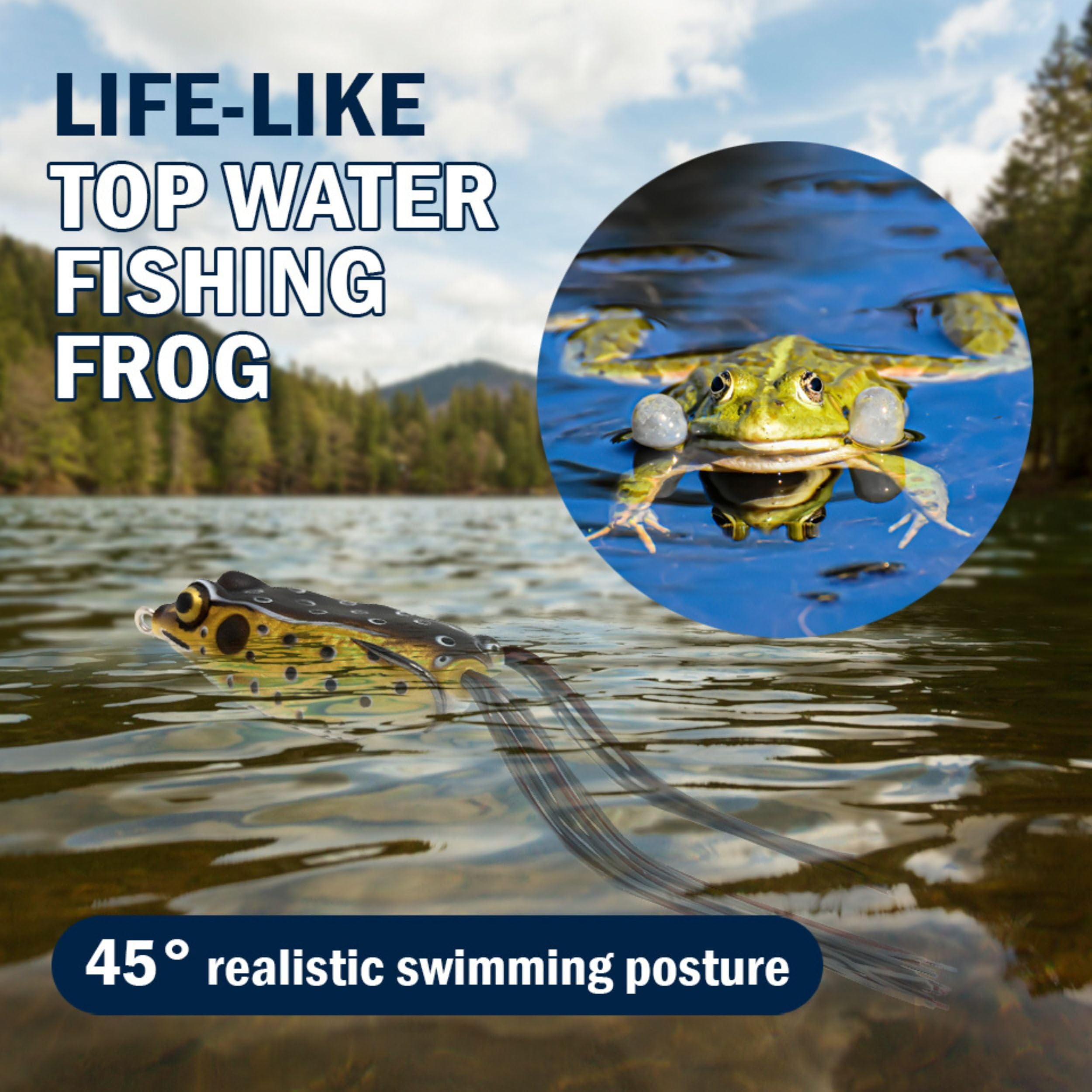 Reaction Tackle Hollow Body Frogs 2.5" - Swamp Frog #25