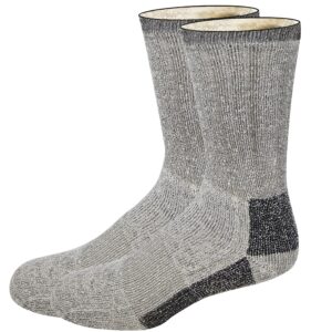 Different Touch 60 Pairs Men Wholesale Bulk Lots Wool Thermal Winter Socks, Warm Cold Resistant (Grey)