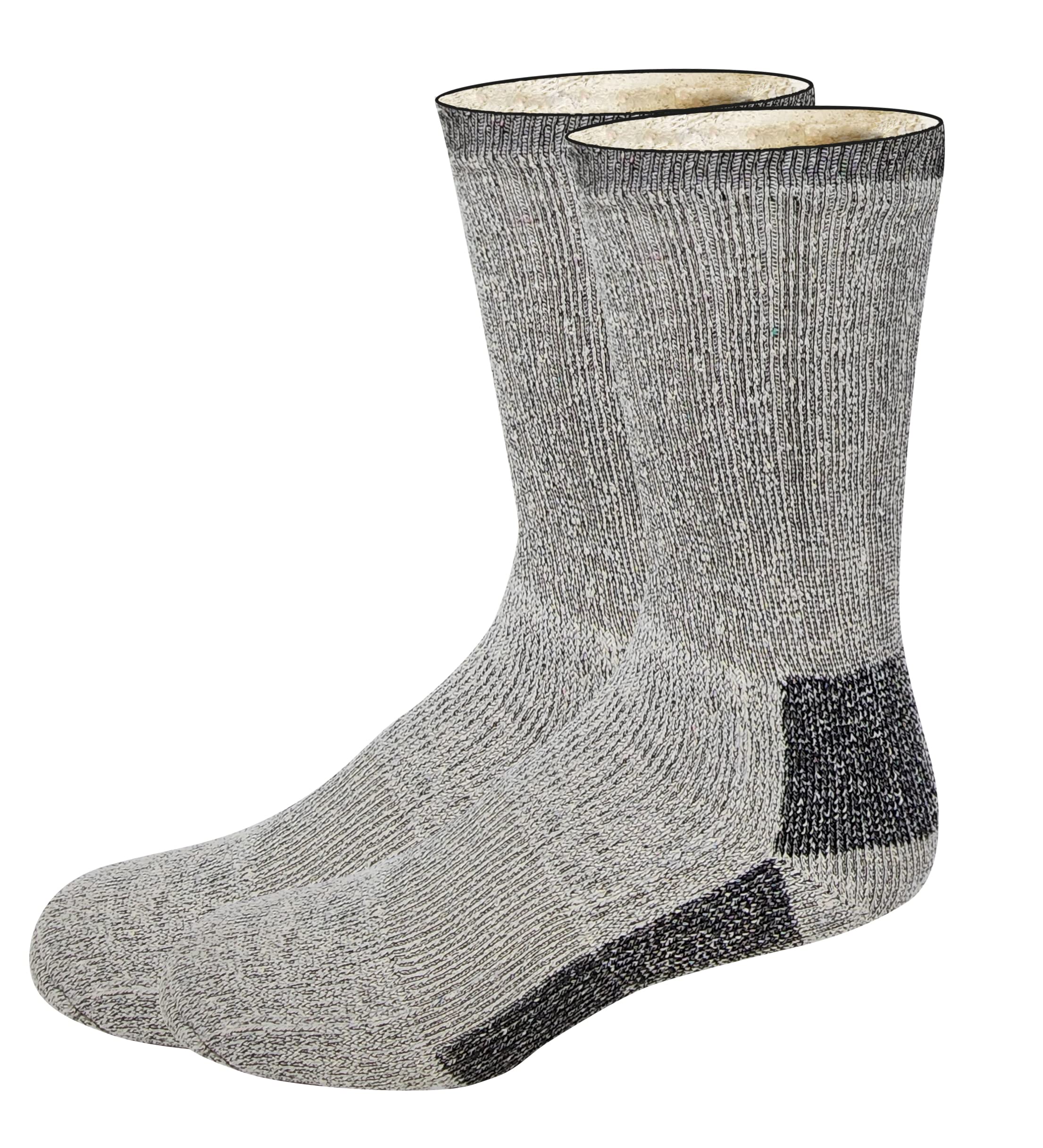 Different Touch 60 Pairs Men Wholesale Bulk Lots Wool Thermal Winter Socks, Warm Cold Resistant (Grey)