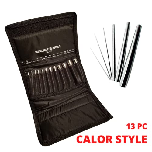 13-pc Set Insertion Taper Calor Style 18G-00G Steel Expander Lobe Ear Stretching Style 88888-349