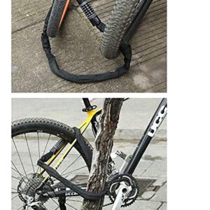 VIGAT Bicycle Lock, Mountain Bike 5-Digit Combination Lock, Anti-Theft Lock, Chain Lock, Suitable for Electric Motorcycles, Gates(Size:150cm)