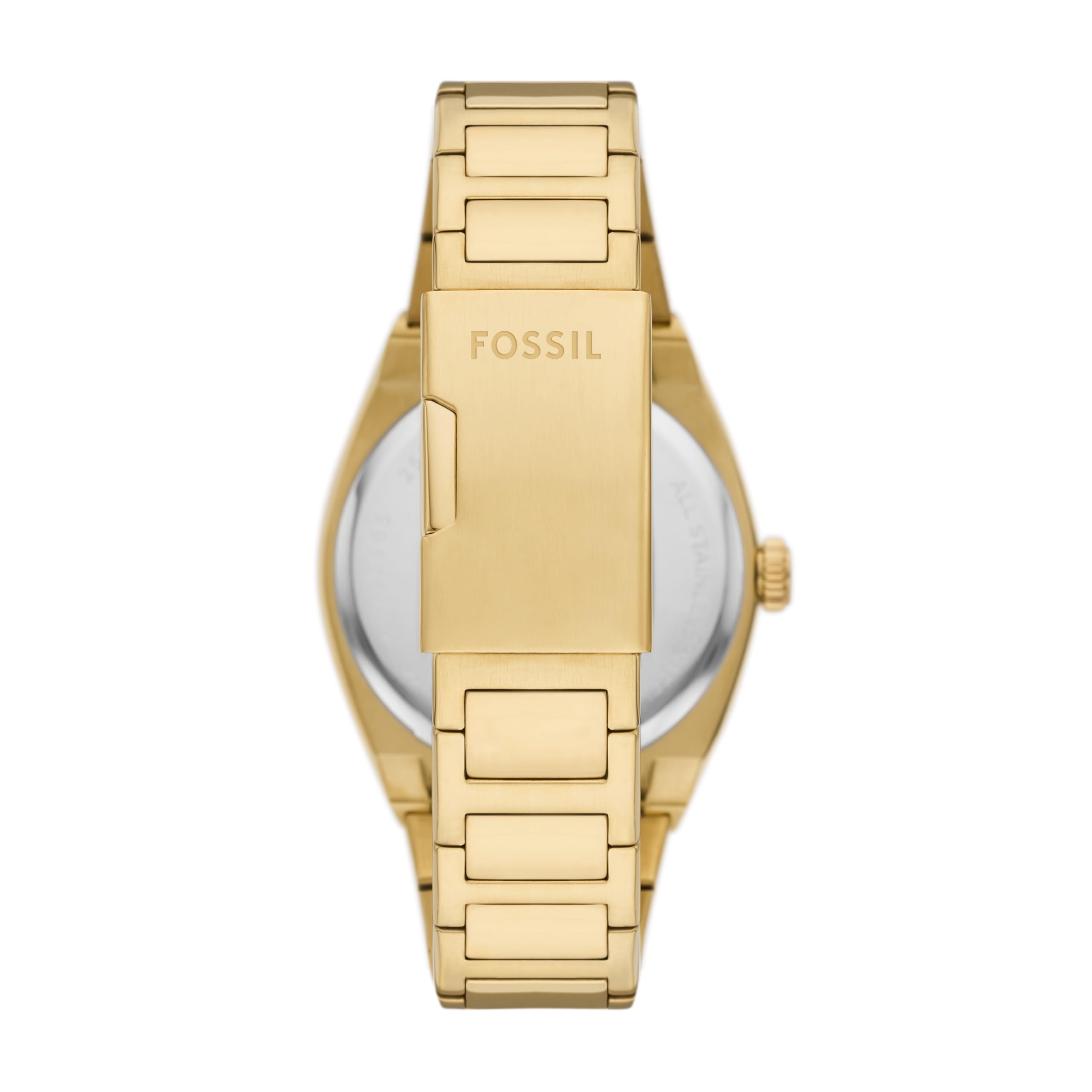 Fossil Men's Everett Quartz Stainless Steel Three-Hand Watch, Color: Gold (Model: FS5965)