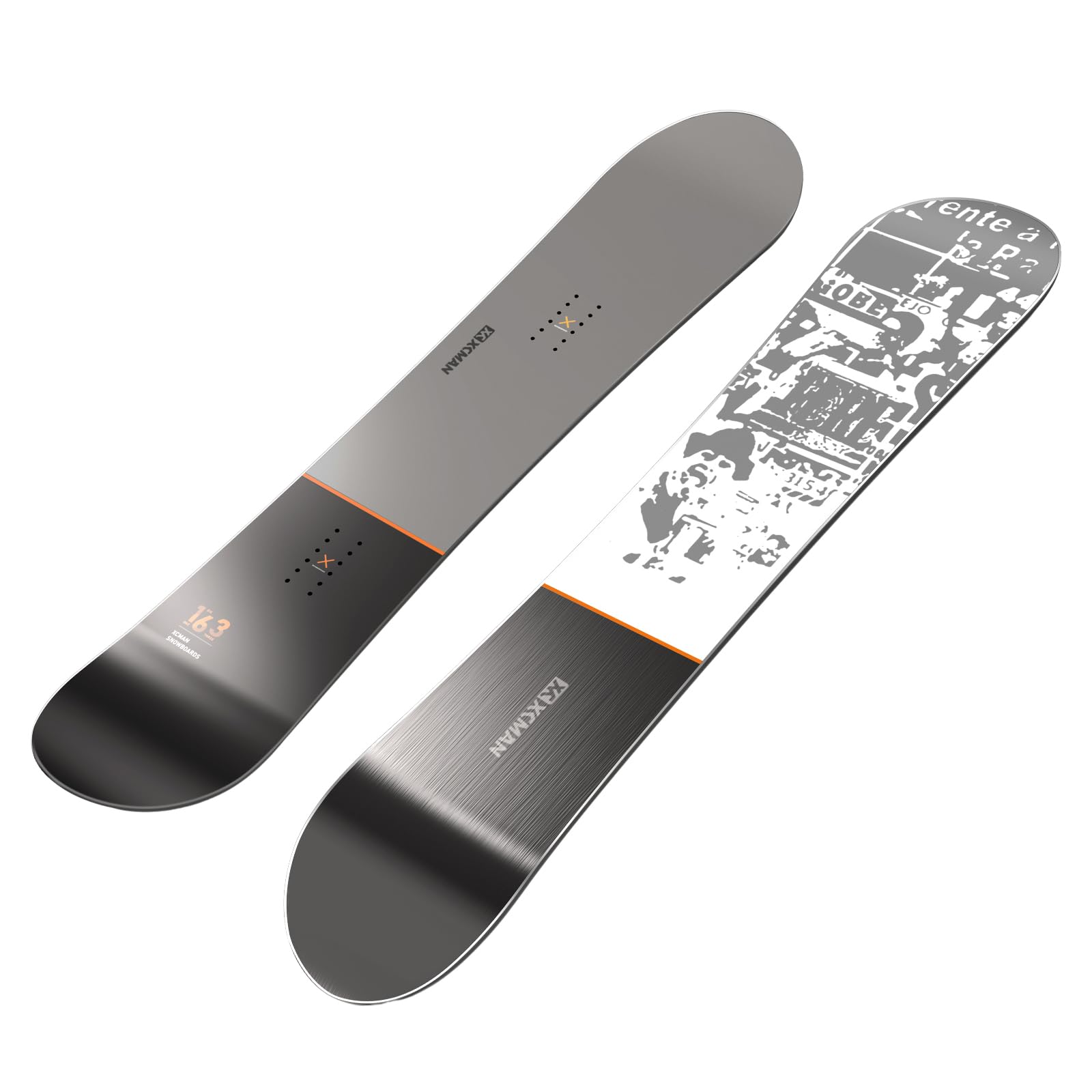 XCMAN Freeride Snowboard Beginner All Mountain,The Best All-Terrain, Dual-Directional, Hybrid Snowboard for All Levels-Graffiti Camber