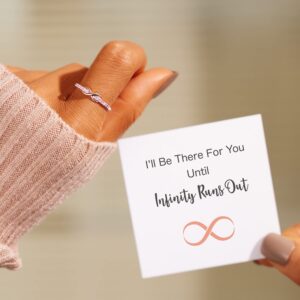 Infinity Ring for Women, Silver Love Knot Ring for Women, Promise Matching Couple Ring for Wife, Infinity Knot Ring for Girlfriend, Valentines Day Gift Infinity Ring for Women (all S 08)