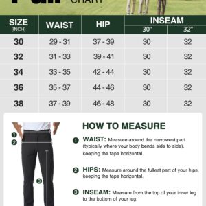 Mens Work Pants Golf Slim Fit Dress Business Casual Pants Waterproof High Waisted Tapered Pants with Pockets Navy,32Wx32L