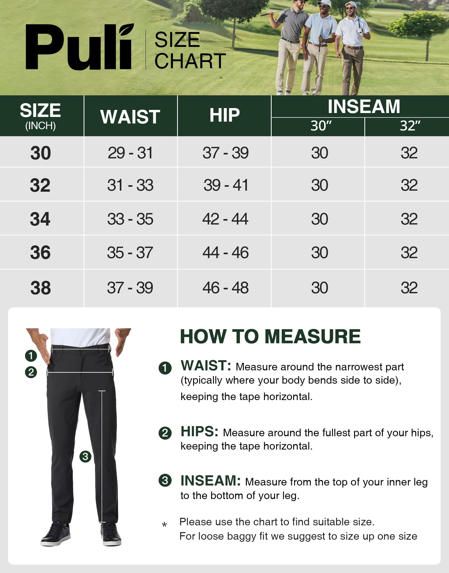 Mens Work Pants Golf Slim Fit Dress Business Casual Pants Waterproof High Waisted Tapered Pants with Pockets Navy,32Wx32L