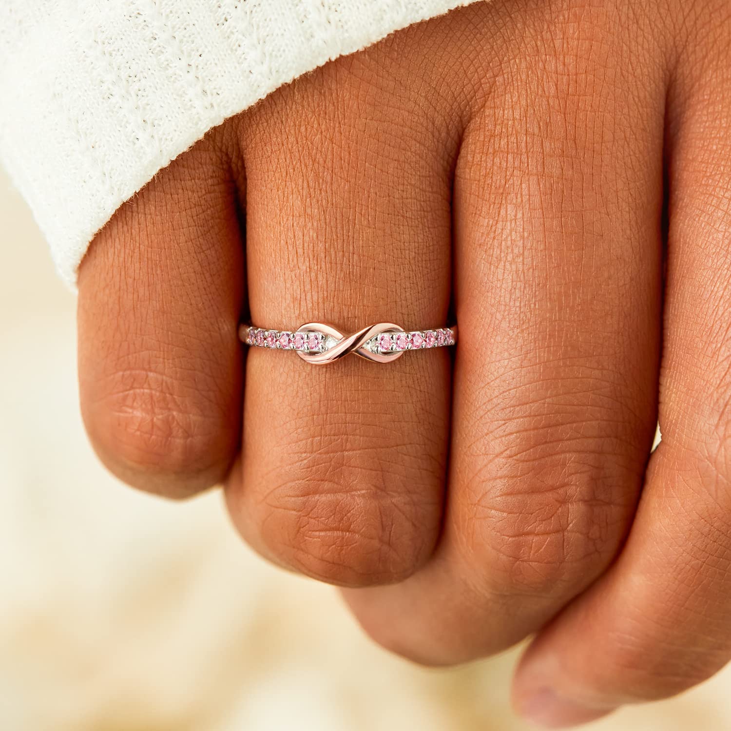 Infinity Ring for Women, Silver Love Knot Ring for Women, Promise Matching Couple Ring for Wife, Infinity Knot Ring for Girlfriend, Valentines Day Gift Infinity Ring for Women (all S 08)