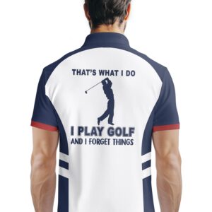 HIVICHI Golf Shirts for Men Polo Shirt for Men Funny Polo Shirt Swing American Flag Shirts Patriotic Crazy Dry Fit Golf Gifts