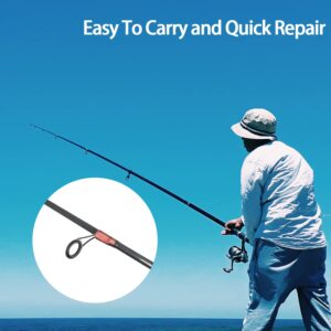 Fishing Rod Repair Kit with Glue,Fishing Rod Tips Guides Replacement Kit Rod Eyelet Stainless Steel Ceramic Ring Repair Kit