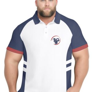 HIVICHI Golf Shirts for Men Polo Shirt for Men Funny Polo Shirt Swing American Flag Shirts Patriotic Crazy Dry Fit Golf Gifts