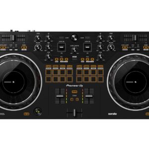 Pioneer DDJ-REV1, DJ Controller Bundle with Stand, Headphones and, Austin Bazaar Polishing Cloth