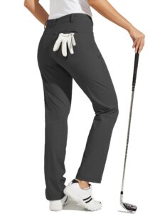 willit women's golf pants stretch hiking pants quick dry lightweight outdoor casual pants with pockets water resistant deep gray 12