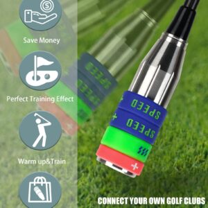 Big Crazy Golf Swing Speed Trainer Adjustable, Golf Training Equipment Three Weight Configuration Options, Golf Tempo Training Aids Connect Your Golf Clubs for Callaway