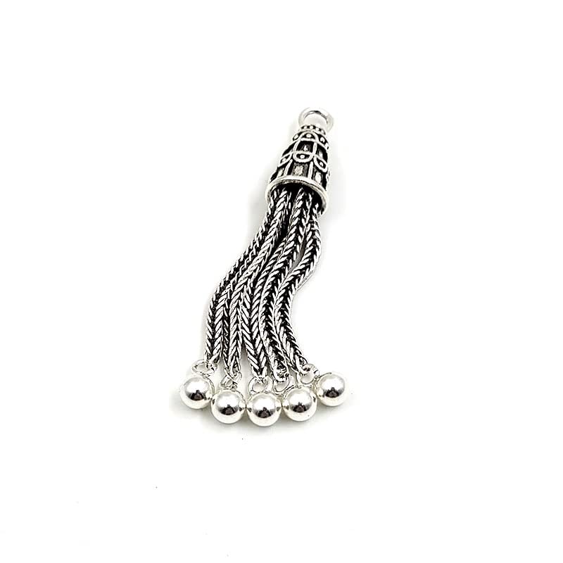 ALBASHAN S925 sterling silver tassel pendant DIY tasbih (style 1)