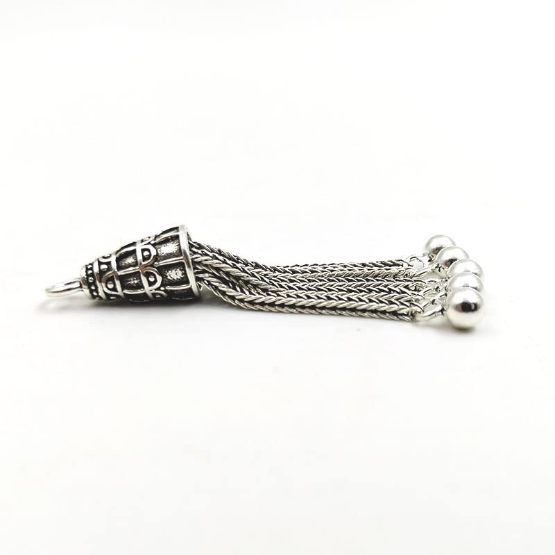 ALBASHAN S925 sterling silver tassel pendant DIY tasbih (style 1)