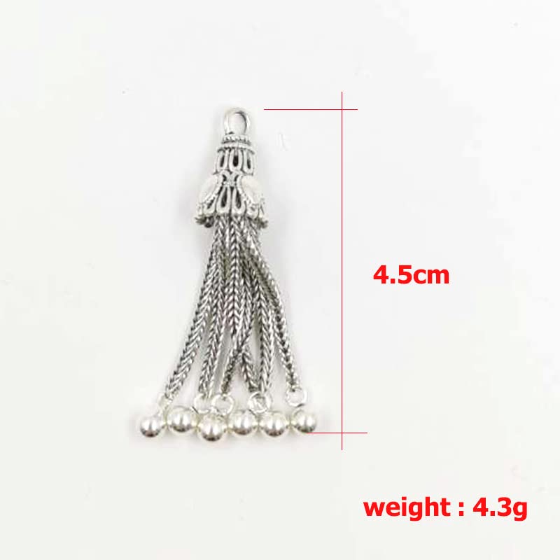 ALBASHAN S925 sterling silver tassel pendant DIY tasbih (style 1)