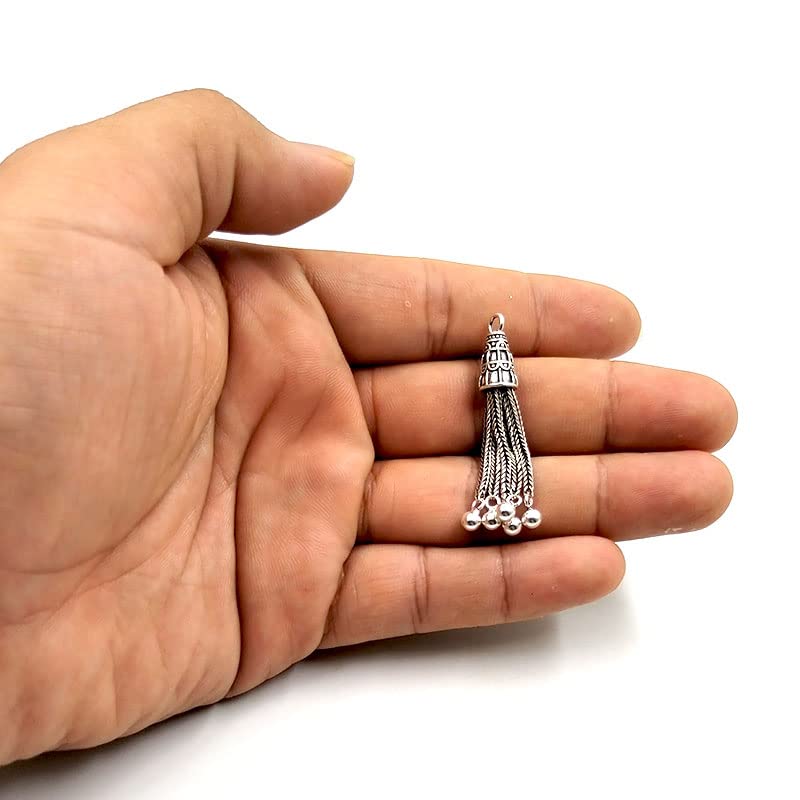 ALBASHAN S925 sterling silver tassel pendant DIY tasbih (style 1)