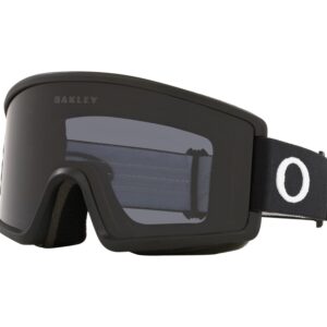 Oakley Target Line L OO7121 Matte Black/Dark Grey Ski Goggles For Men For Women + BUNDLE with Designer iWear Eyewear Kit