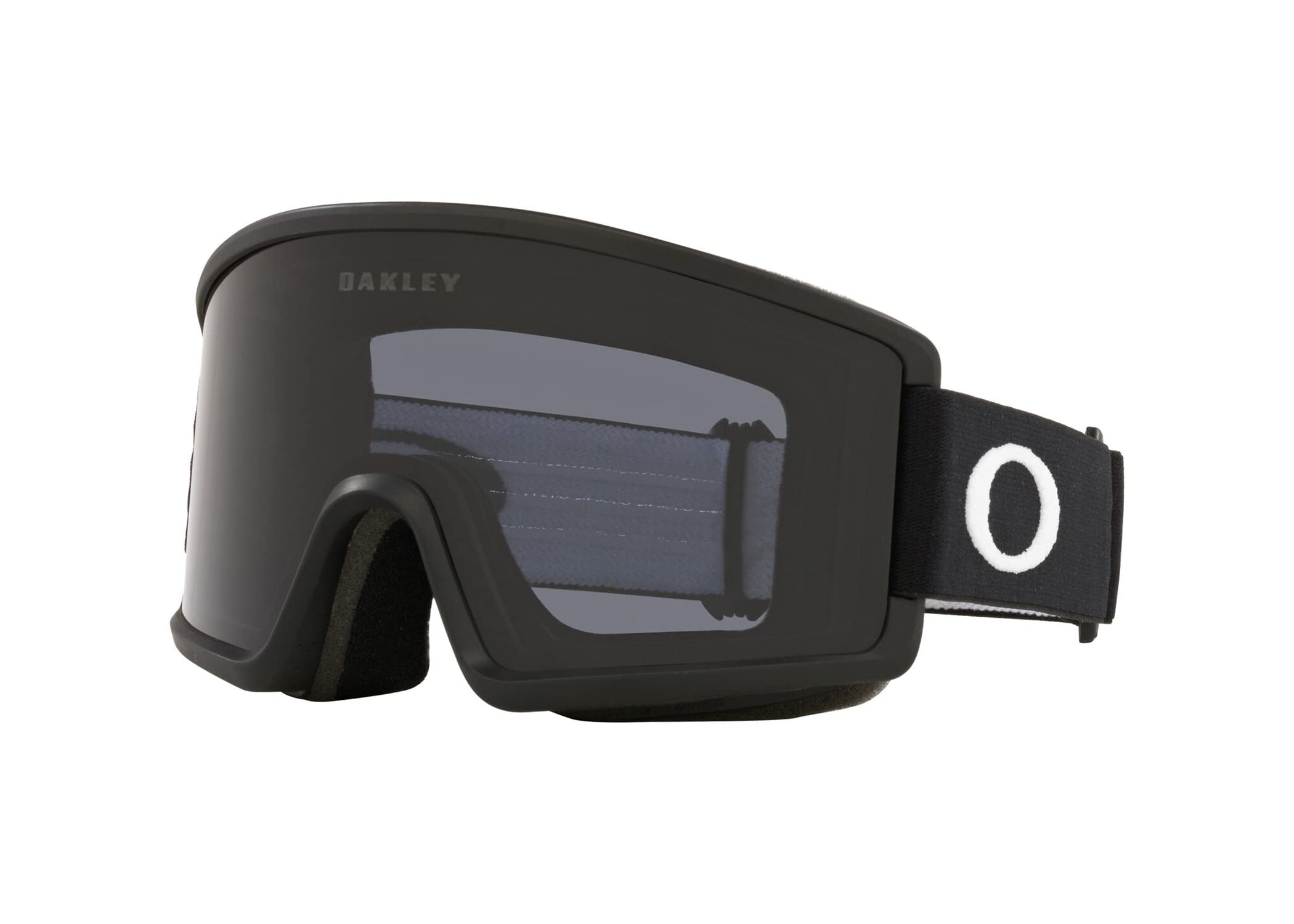 Oakley Target Line L OO7121 Matte Black/Dark Grey Ski Goggles For Men For Women + BUNDLE with Designer iWear Eyewear Kit